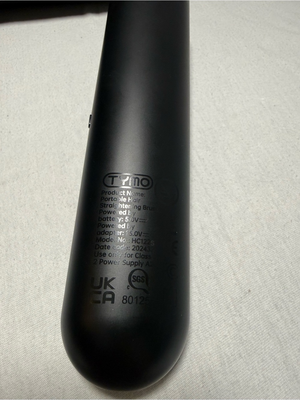 TYMO Portable Hair Straightening Brush in Black - Picture 2 of 3